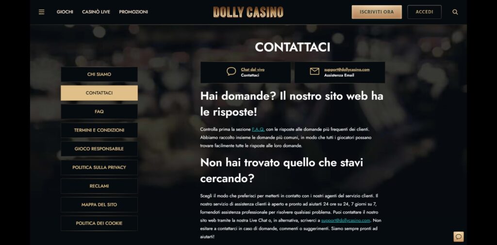 Dolly Casino Supporto Clienti